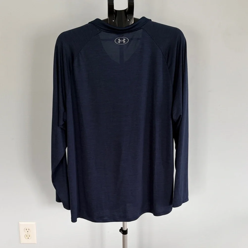 Under Armour Men's Navy Long-Sleeve 1/4 Zip Performance - Picture 4 of 4